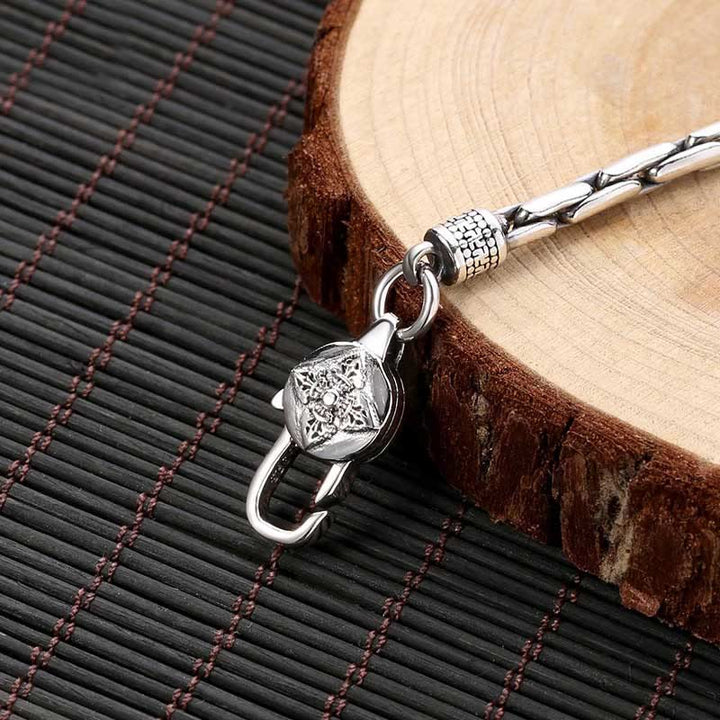 BWOOOH Tibetan Double Dorje Om Mani Padme Hum Buddha Swastika Vajra Strength Bracelet
