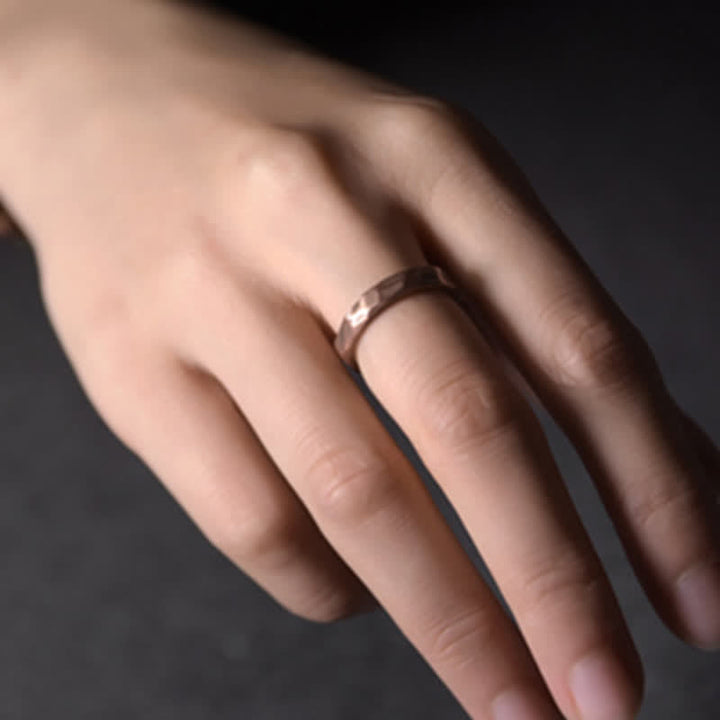 BWOOOH Tibetan Simple Design Copper Wealth Ring