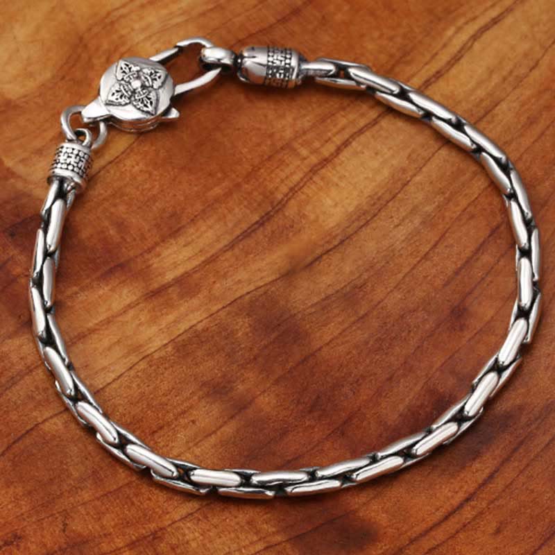 BWOOOH Tibetan Double Dorje Om Mani Padme Hum Buddha Swastika Vajra Strength Bracelet