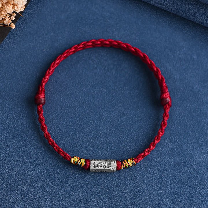 BWOOOH Handcrafted 925 Sterling Silver Everything Goes Well Design Protection Strength Bracelet Anklet