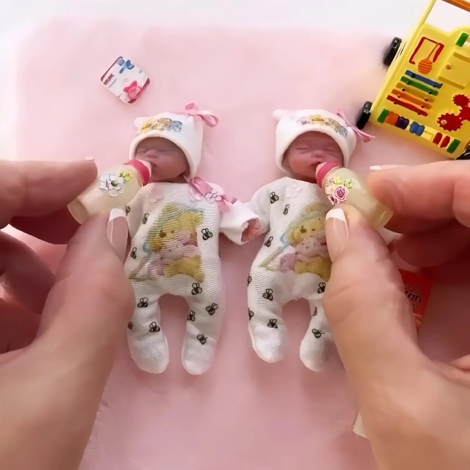 3 Inches Mini Supple and Soft Limbs, Flexible Silicone Reborn Baby Doll Girl