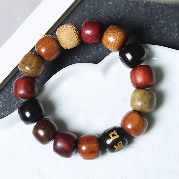 BWOOOH Tibet Various Wood Om Mani Padme Hum Purity Bracelet