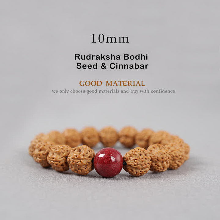 BWOOOH Tibet Rudraksha Bodhi Seed Dzi Bead Amber Turquoise Wealth Bracelet