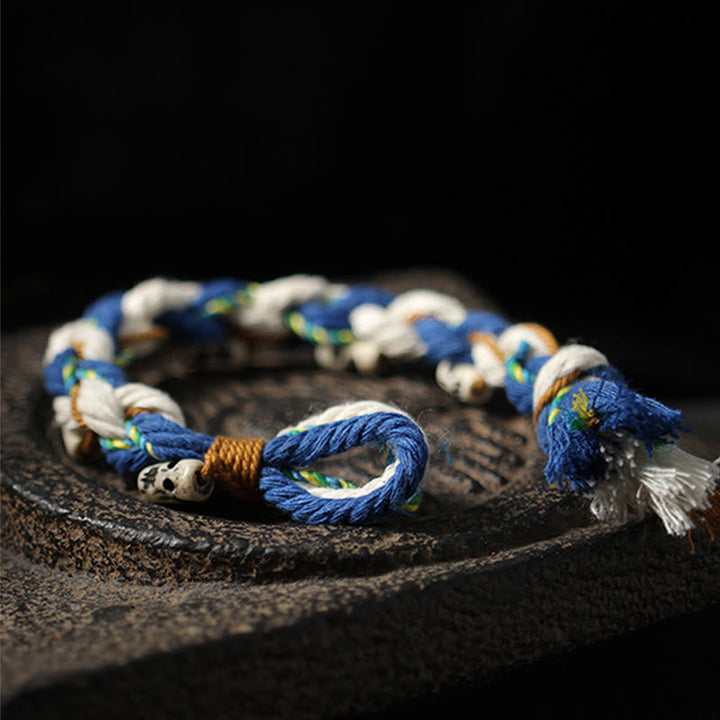 BWOOOH Tibetan Zakiram Goddess of Wealth Bead Engraved Handmade Luck Bracelet | spiritual healing bracelet