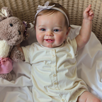 [3-7 Days Delivery][Heartbeat💖 & Sound🔊] 20" Handmade Reborn Baby Open Eyes Doll Reborn Baby Toddlers Girl Etema with Brown Hair