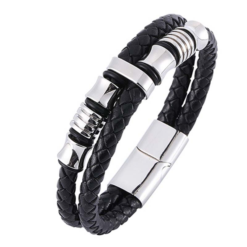 BWOOOH Layered Leather Weave Fortune Bracelet