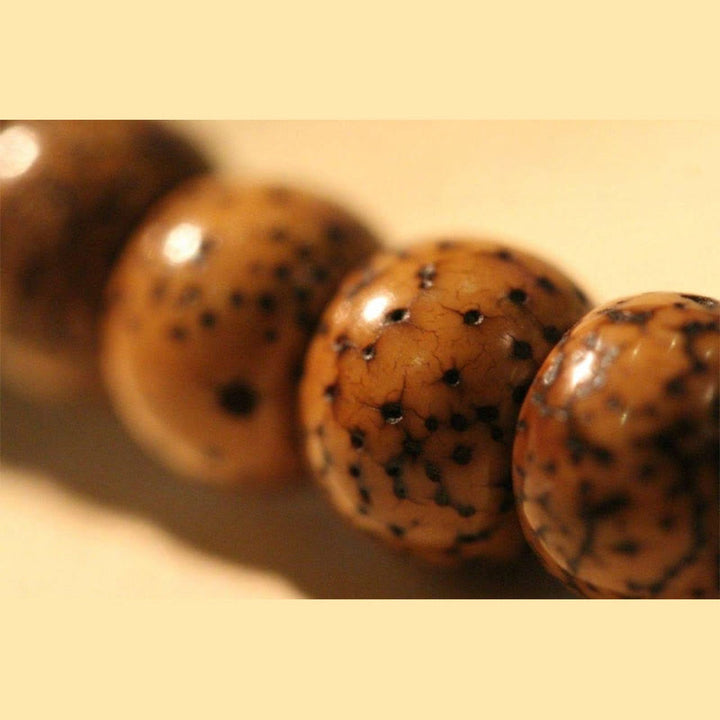 BWOOOH Tibetan Bodhi Seed Amber Dzi Bead Agate Zakiram Goddess of Wealth Beads Triple Wrap Bracelet