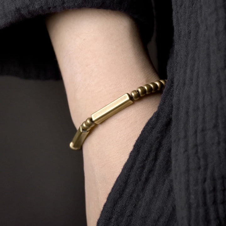 BWOOOH Tibetan Simple Design Copper Wealth Luck Bracelet