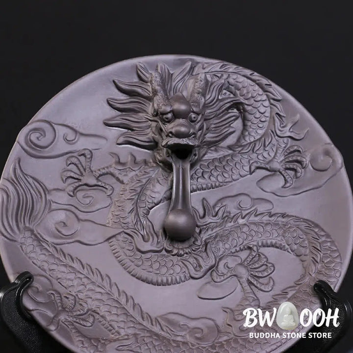 Dragon Ceramic Backflow Smoke Fountain Meditation Incense Burner - Gold - Incense Burner