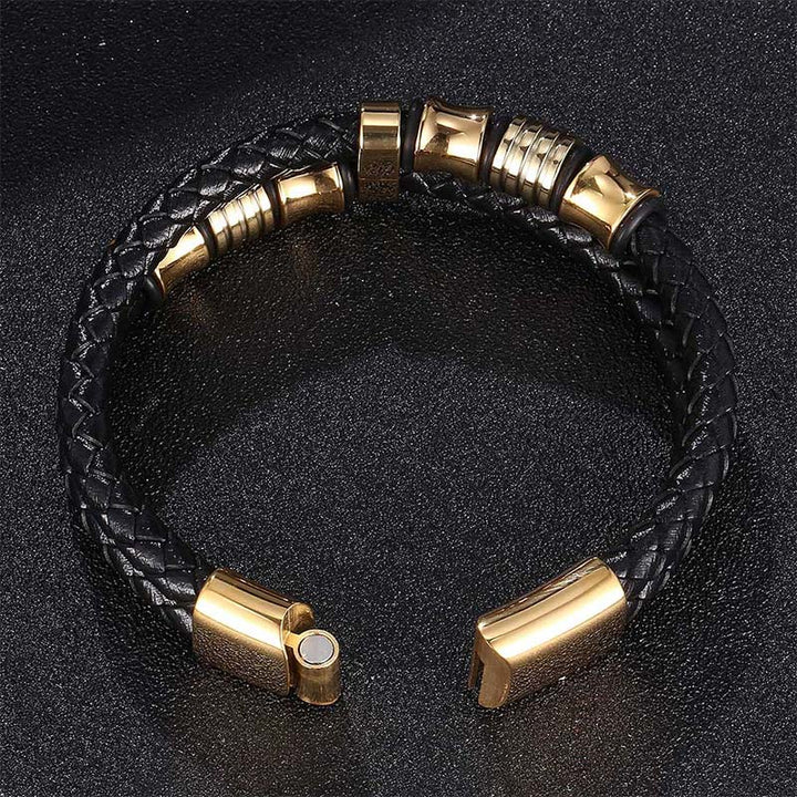 BWOOOH Layered Leather Weave Fortune Bracelet