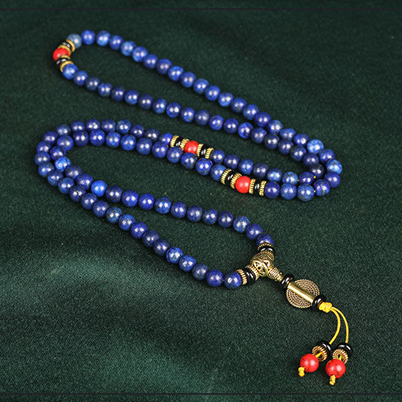 BWOOOH Tibetan Mala Lapis Lazuli Lazurite Positive Bracelet