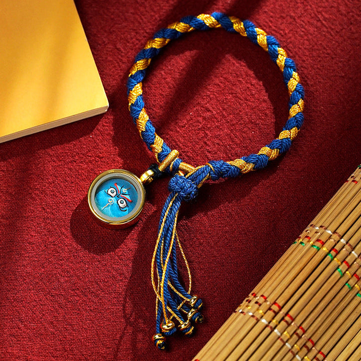 BWOOOH Handmade Tibetan Five God Of Wealth Dragon Scale Rope Luck Braid Bracelet