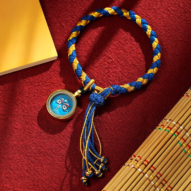 BWOOOH Handmade Tibetan Five God Of Wealth Dragon Scale Rope Luck Braid Bracelet
