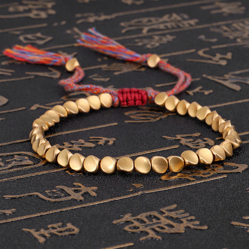 BWOOOH Tibetan Copper Beads Healing Luck Bracelet