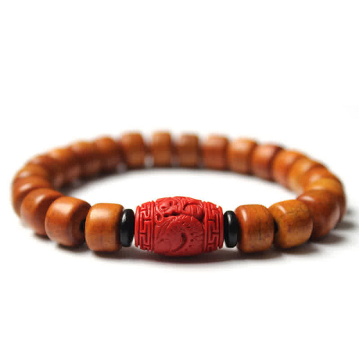 BWOOOH Tibetan Bone Beads Om Mani Padme Hum Strength Bracelet
