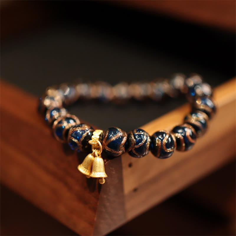 BWOOOH Tibetan Gold Swallowing Beast Family Five God Of Wealth Thangka Fortune Bead Bracelet