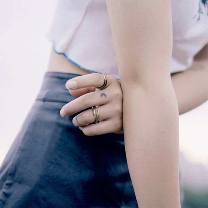 BWOOOH Simple Design Copper Luck Adjustable Ring