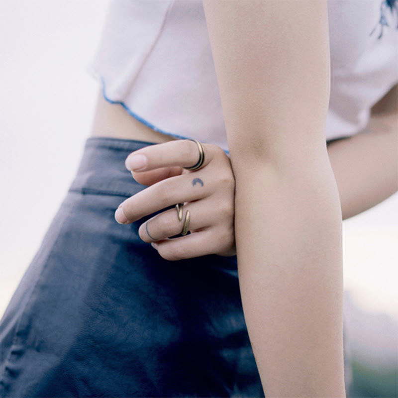 BWOOOH Simple Design Copper Luck Adjustable Ring