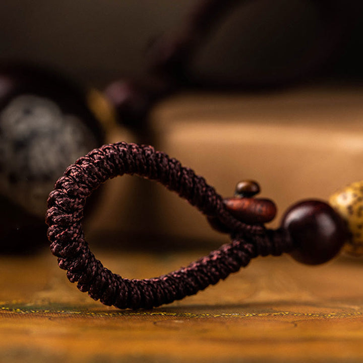 BWOOOH Tibetan Ebony Small Leaf Red Sandalwood Gourd Luck