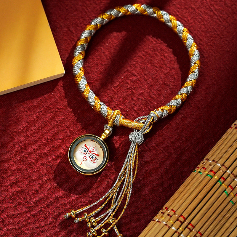 BWOOOH Handmade Tibetan Five God Of Wealth Dragon Scale Rope Luck Braid Bracelet