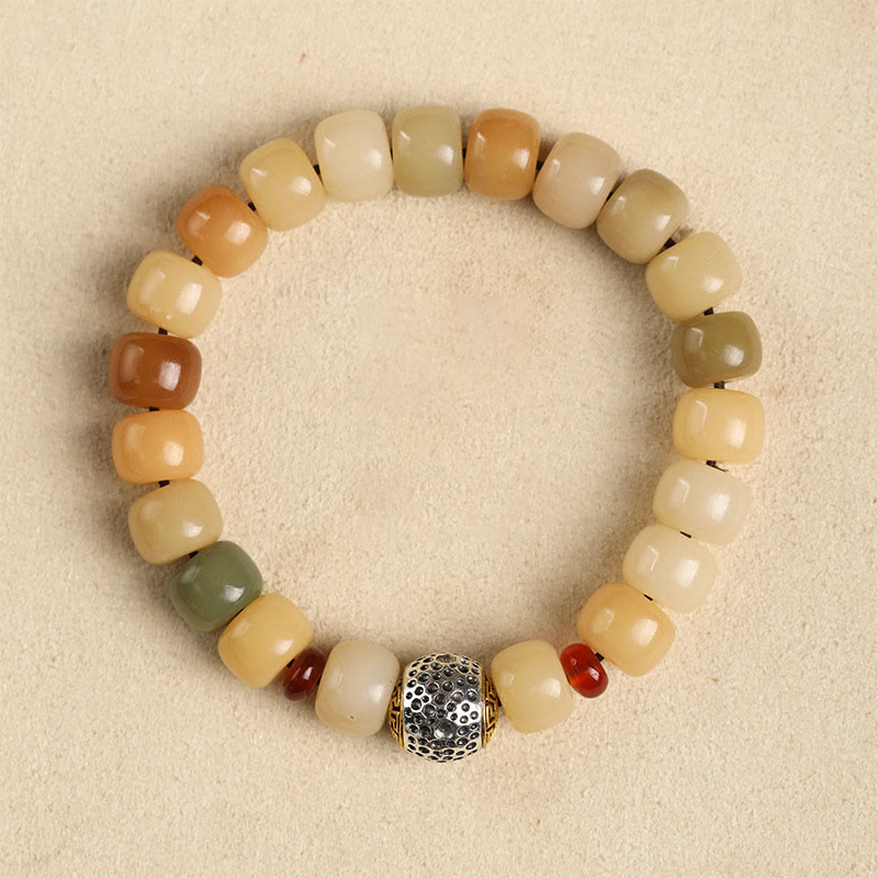 BWOOOH Natural Bodhi Seed The Lord of the Corpse Forest Om Mani Padme Hum Wisdom Bracelet