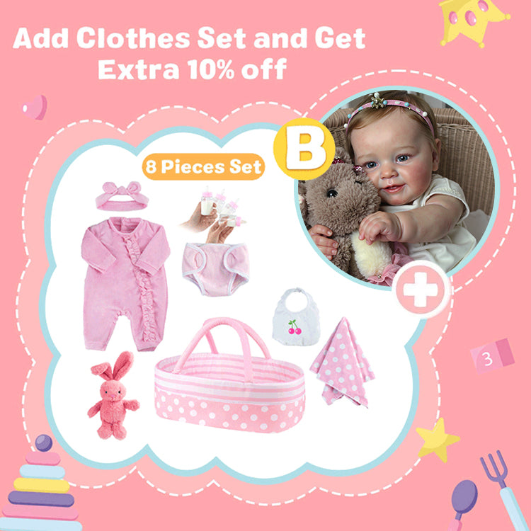 [3-7 Days Delivery][Heartbeat💖 & Sound🔊] 20" Handmade Reborn Baby Open Eyes Doll Reborn Baby Toddlers Girl Etema with Brown Hair