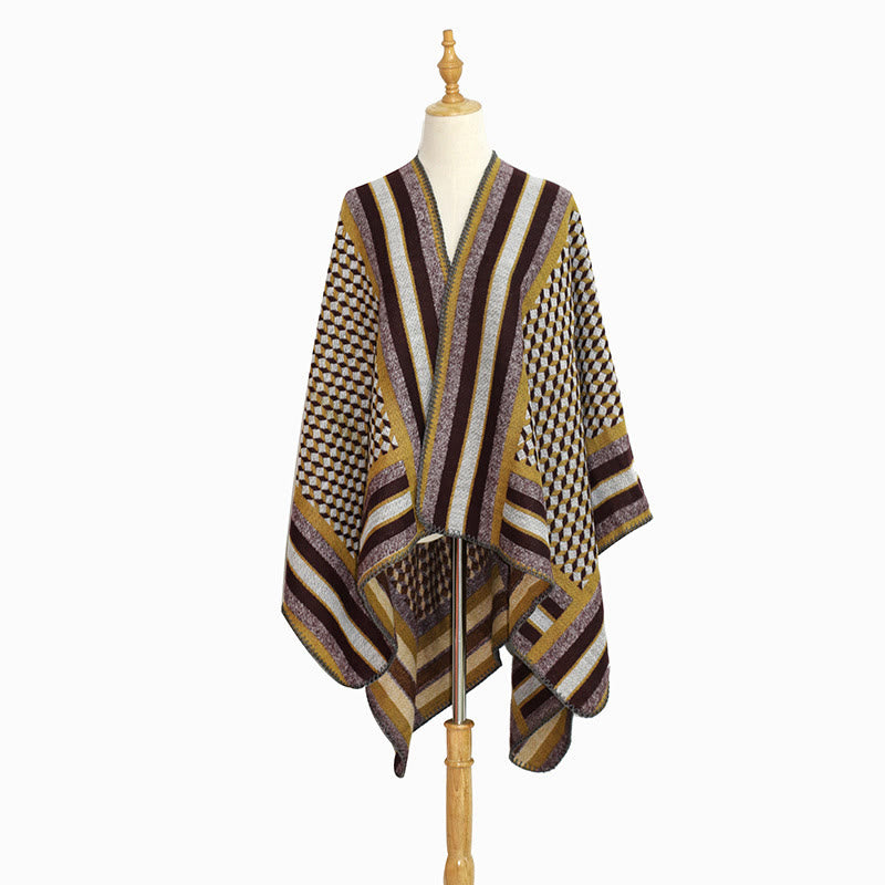 BWOOOH Tibetan Shawl Classic Pattern Winter Cozy Warm Tra