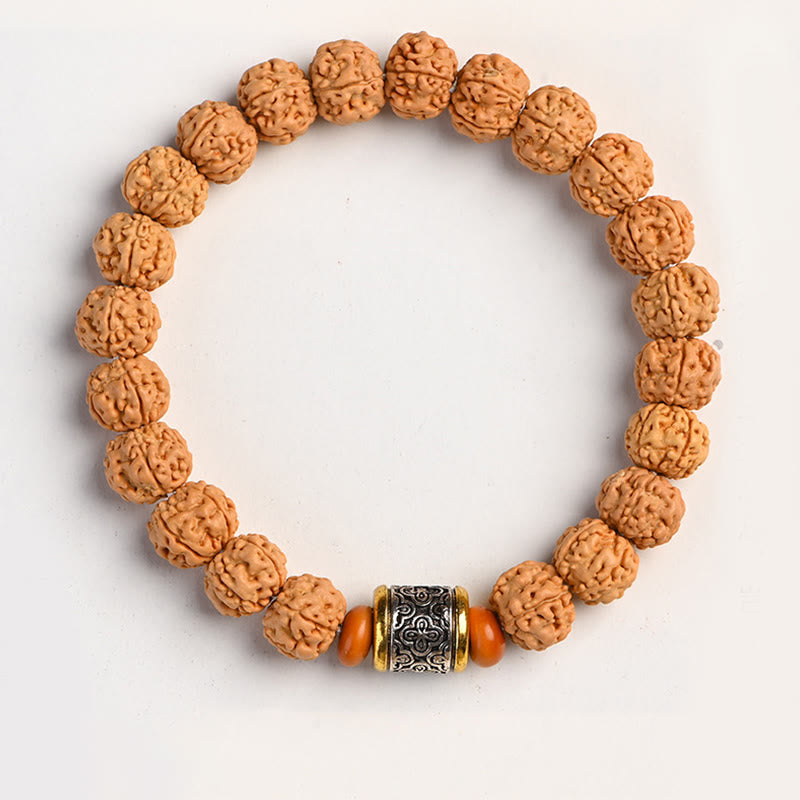 BWOOOH Tibet Rudraksha Bodhi Seed Wealth Auspiciousness Bracelet | spiritual healing bracelet