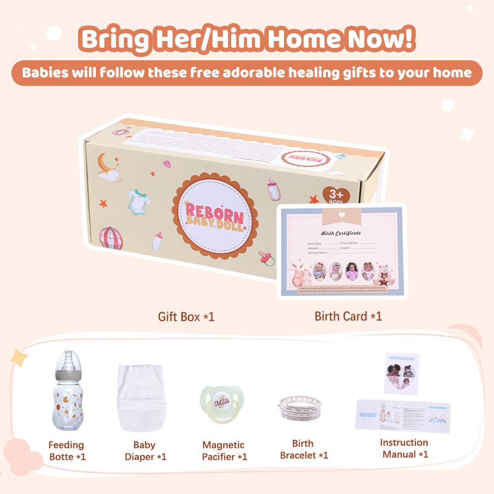 [3-7 Days Delivery]20" Reborn Toddler Realistic Baby Doll Girl Enilya with Chubby Lifelike Face and Shining Smile