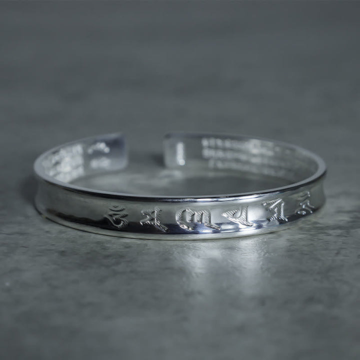 BWOOOH Tibetan Mantra White Copper Bracelet