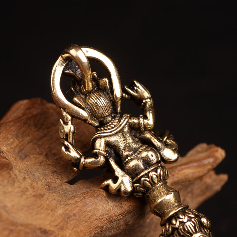 BWOOOH Tibetan Ganesh Ganpati Elephant God of Wealth Dorje Vajra Spiritual Power Necklace Pendant
