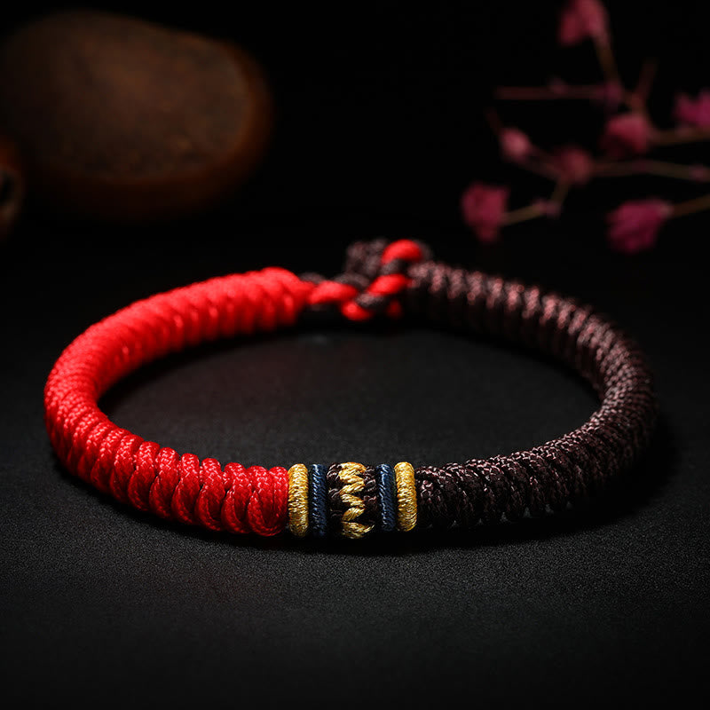 BWOOOH Tibetan Handmade Multicolored Thread King Kong Knot Strength Braid String Bracelet