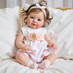 [New] 20" Reborn Toddler Realistic Baby Doll Girl Lakin with Brown Hair Special Gifts For Chirdren