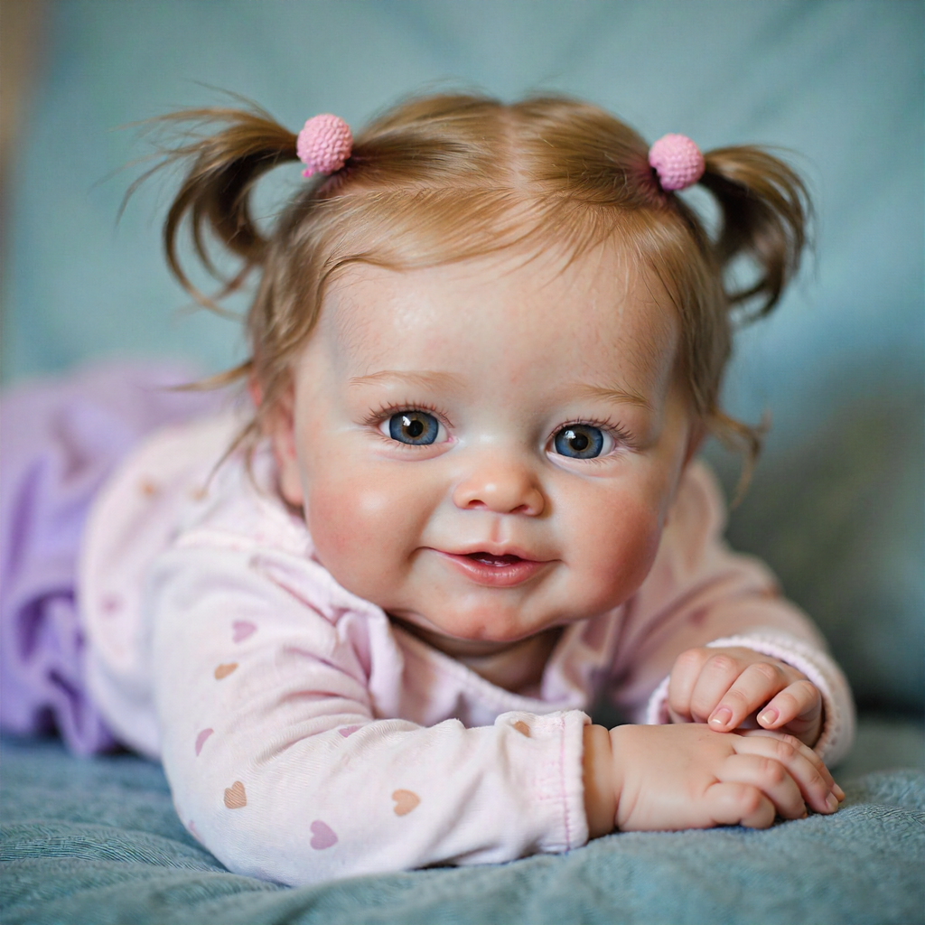 [New Series] 20" Handmade Reborn Baby Open Eyes Doll Girl Kelow with Heartbeat & Coos