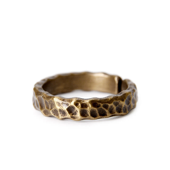 BWOOOH Tibetan Bump Texture Design Copper Brass Luck Ring