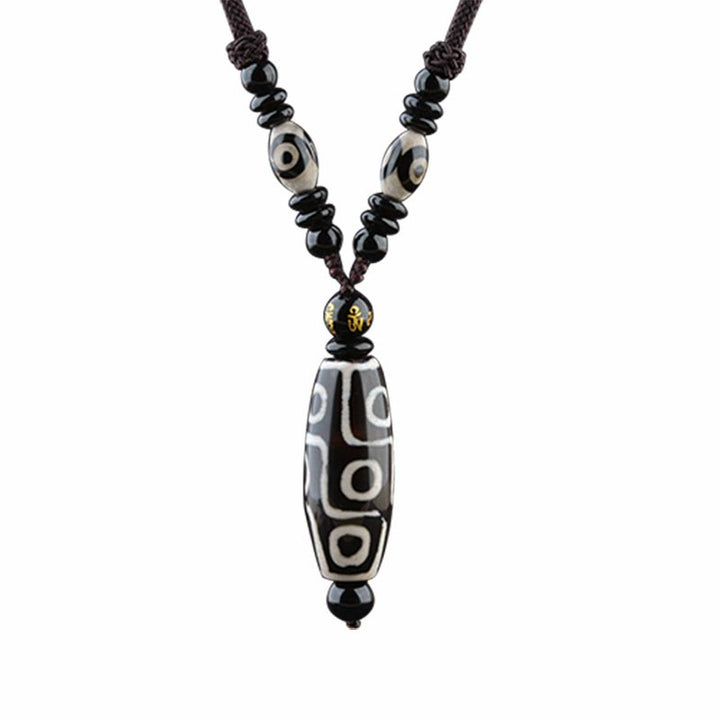 BWOOOH Nine-Eye Dzi Bead Wealth Protection Necklace