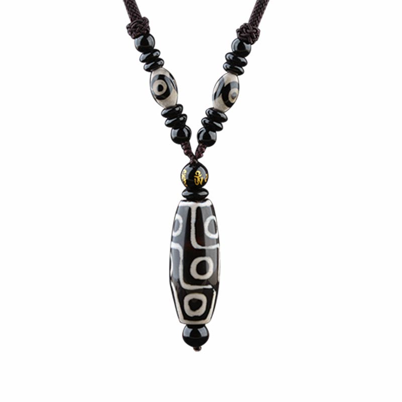BWOOOH Nine-Eye Dzi Bead Wealth Protection Necklace