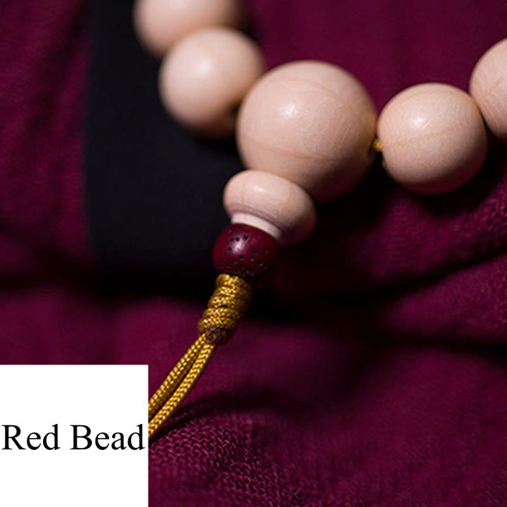 BWOOOH Natural Abelia Biflora Wood Blessing Wrist Mala