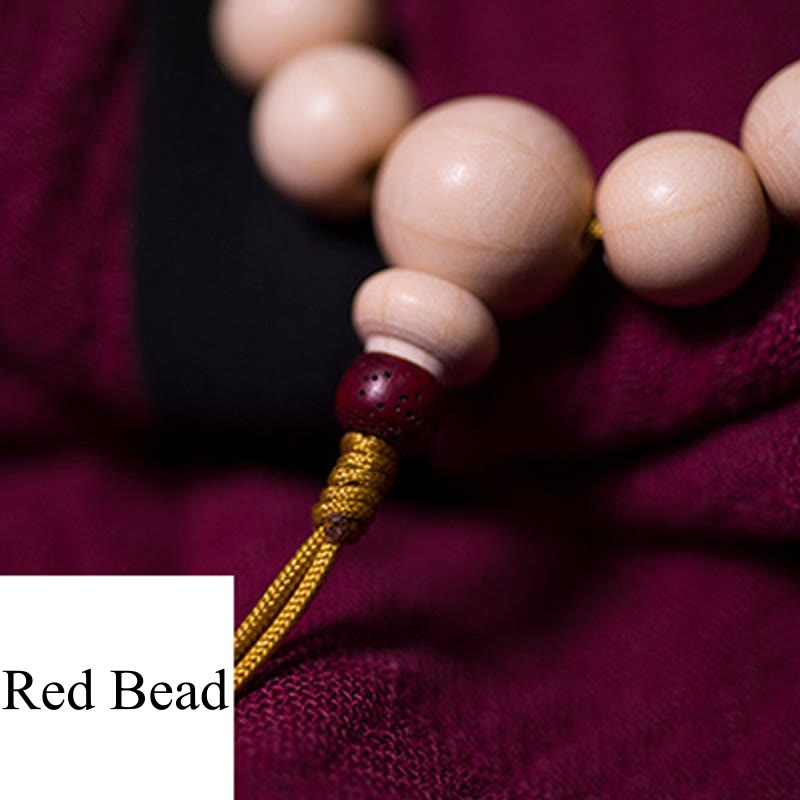 BWOOOH Natural Abelia Biflora Wood Blessing Wrist Mala