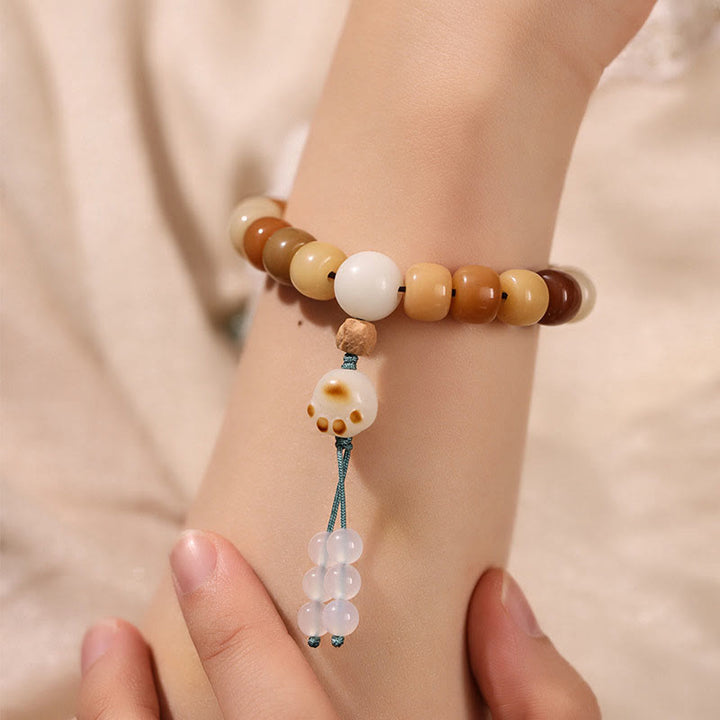 BWOOOH Natural Bodhi Seed The Lord of the Corpse Forest Om Mani Padme Hum Wisdom Bracelet
