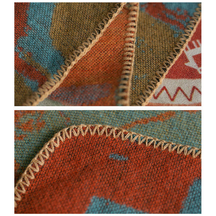 BWOOOH Tibetan Orange Shawl Warm Cloak Scarf
