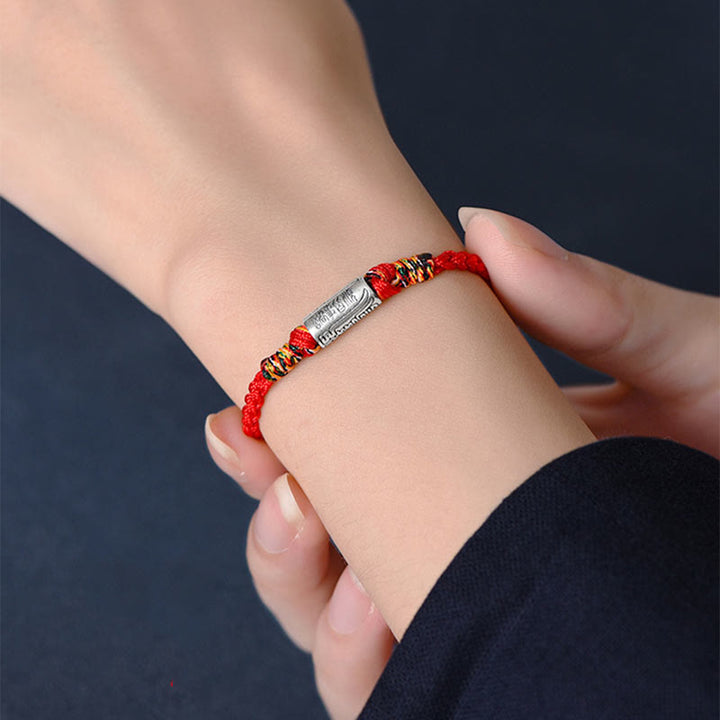 BWOOOH Handcrafted 925 Sterling Silver Everything Goes Well Design Protection Strength Bracelet Anklet