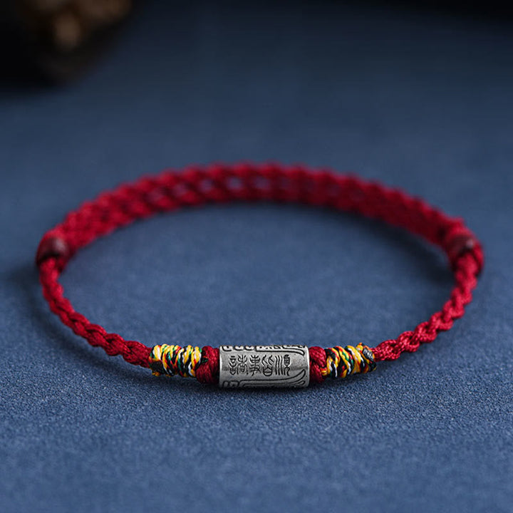 BWOOOH Handcrafted 925 Sterling Silver Everything Goes Well Design Protection Strength Bracelet Anklet