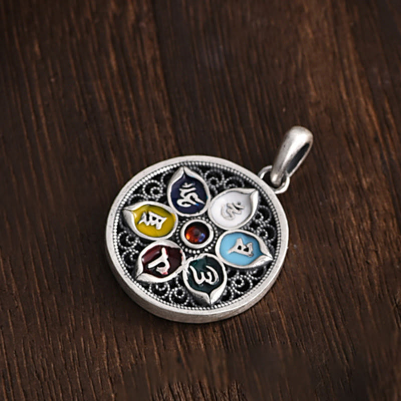 BWOOOH Tibetan Om Mani Padme Hum Purity Necklace Pendant