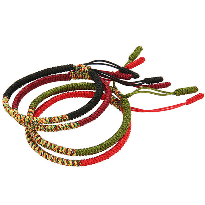 BWOOOH Tibetan Handmade Multicolor King Kong Knot Luck Strength Braided Bracelet  -  natural stone Tibetan bracelet for spir...