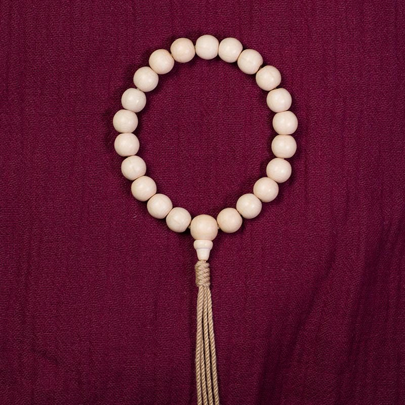 BWOOOH Natural Abelia Biflora Wood Blessing Wrist Mala