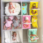 Newborn Sleeping 3 Inches Flexible Solid Platinum Liquid Full Silicone Mini Reborn Doll Baby Girl