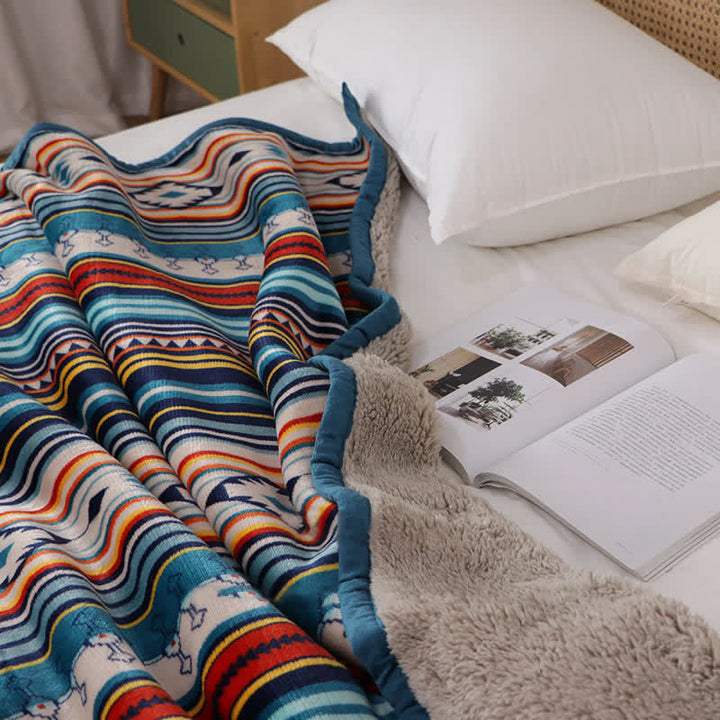 BWOOOH Geometric Warm Soft Bed Throw Blanket
