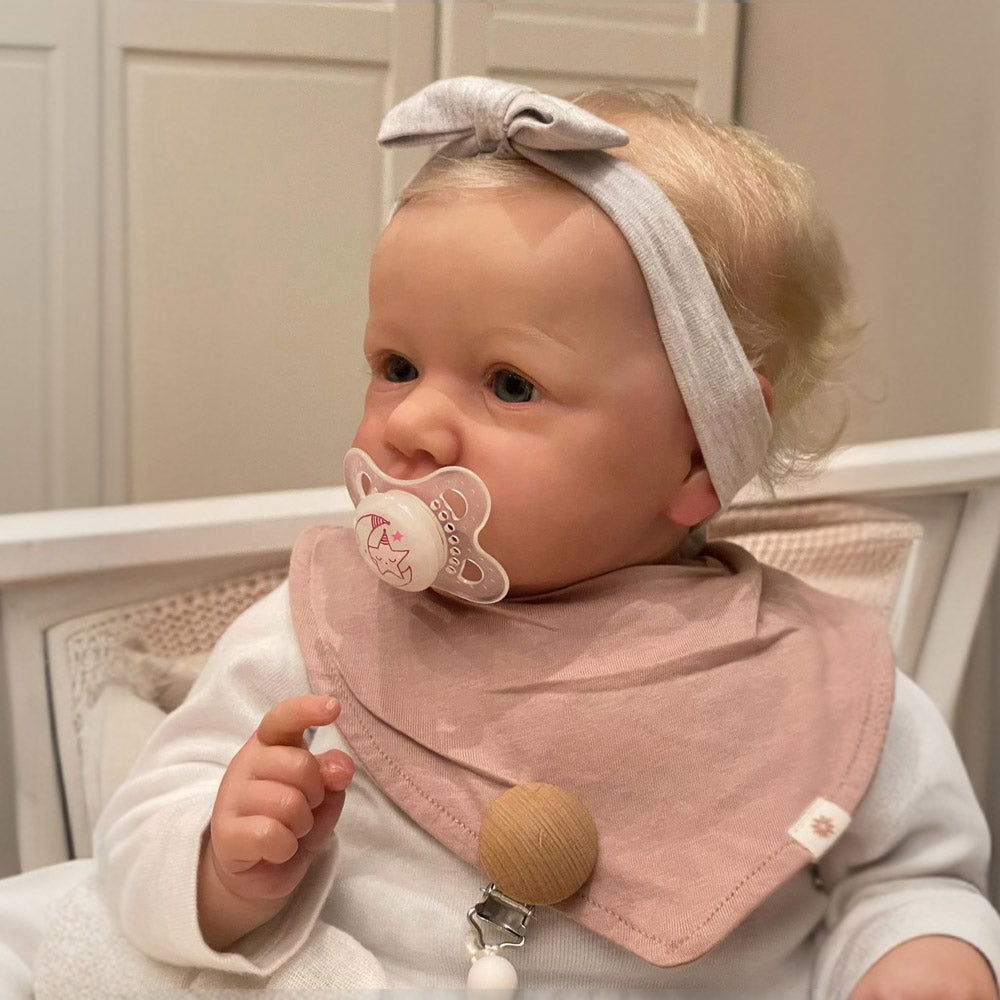 [Kids Gifts 2024] [Heartbeat💖 & Sound🔊] 20" Lifelike Reborn Girl Baby Doll Named Piliya With Blonde Hair, Gifts For Kids