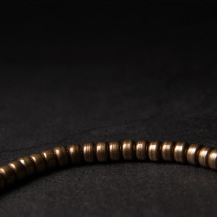 BWOOOH Simple Design Copper Brass Bead Luck Wealth Bracelet